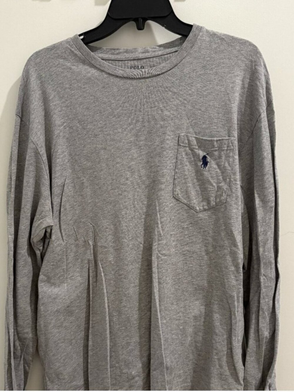 Grey Men's Medium Ralph Lauren Long-Sleeve T-Shirt